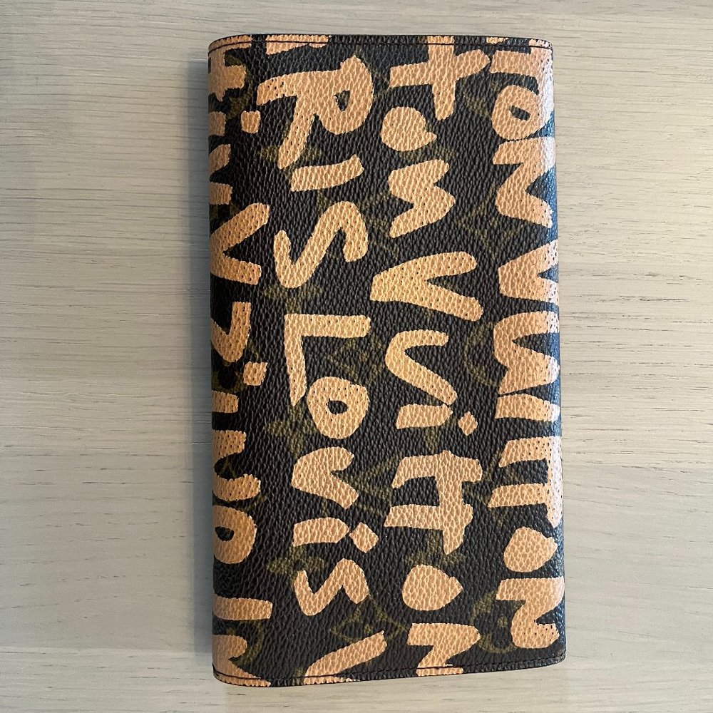 STEPHEN SPROUSE X LOUIS VUITTON BEIGE MONOGRAM GRAFFITI WALLET
